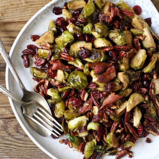 Brussels Sprouts w/ Cranberry Bacon