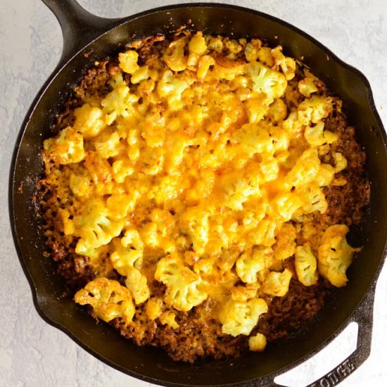 Cauliflower Ground Beef Skillet