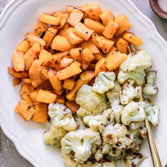 Roasted Squash and Cauliflower