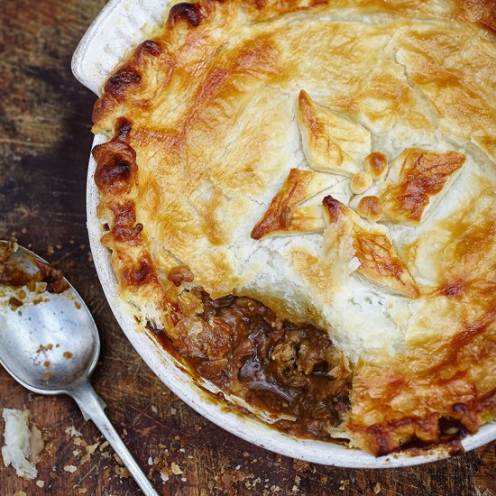 Beef Guinness Smoked Oyster Pie