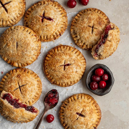 Cranberry pear hand pies