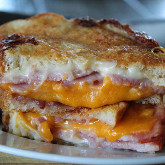 Air Fryer Grilled Ham and Cheese