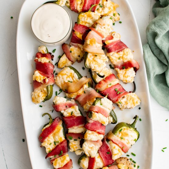 Bacon Wrapped Jalapeño Poppers