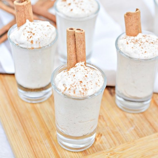 KETO EGGNOG CHEESECAKE SHOOTERS