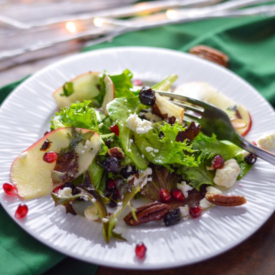 Apple Pomegranate Green Salad