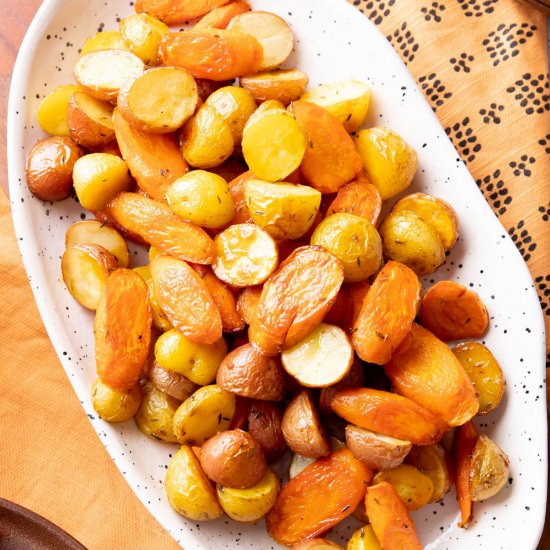 Roasted Potatoes and Carrots