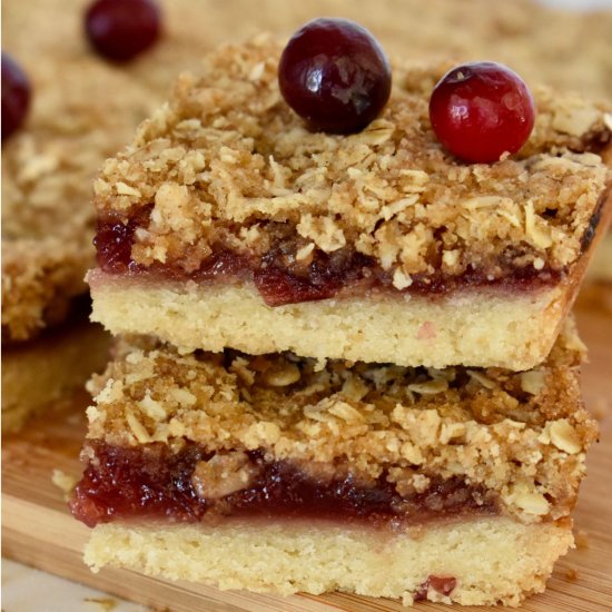 Cranberry Shortbread Bars