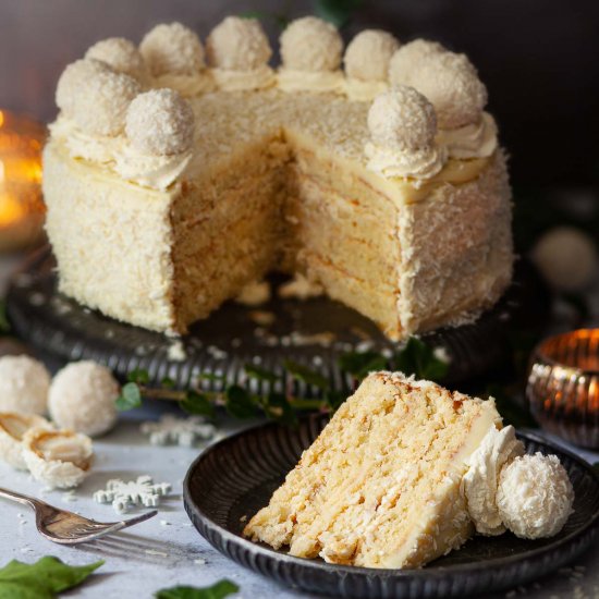 Raffaello Almond Torte Cake