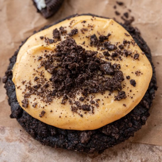 Chocolate pumpkin cheesecake cookie