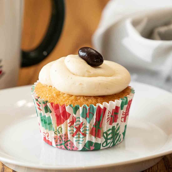 White Chocolate Baileys Cupcakes