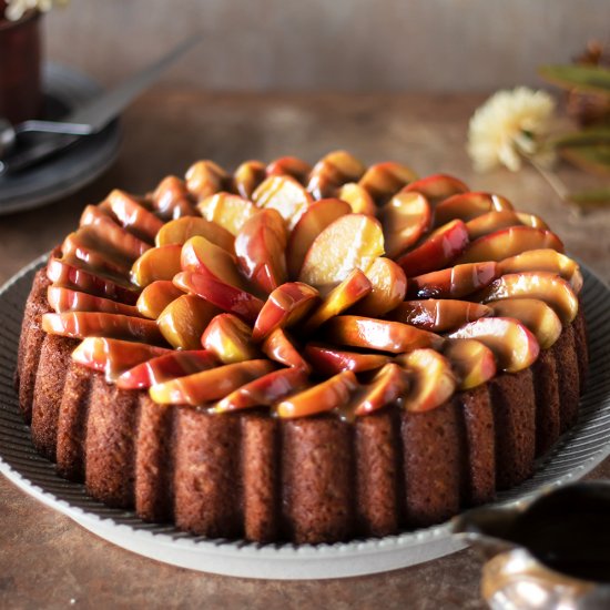 Bourbon Caramel Apple Cake