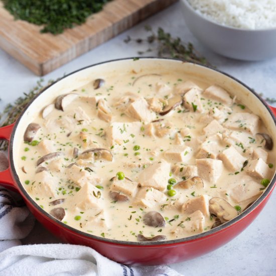 Leftover Turkey Fricassee