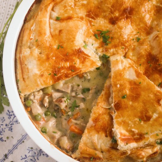 Turkey Pot Pie with Puff Pastry