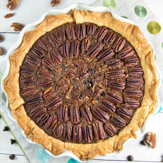 Chocolate Bourbon Pecan Pie