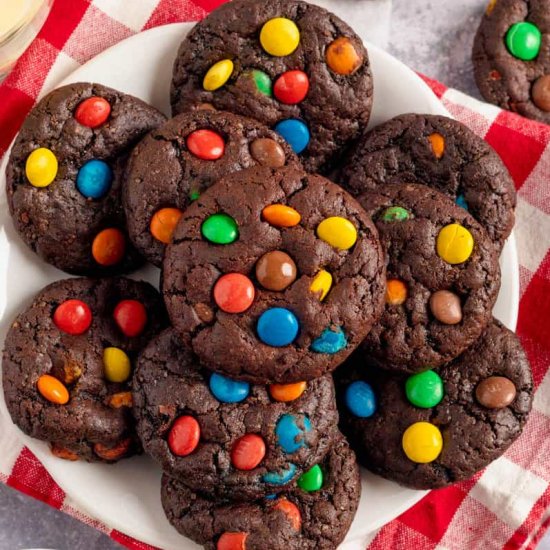 Chocolate M&M Cookies