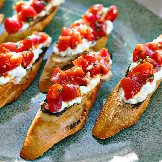 Burrata and Tomato Bruschetta