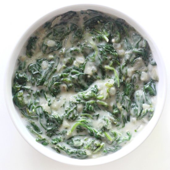 Vegan Creamed Spinach (Keto)