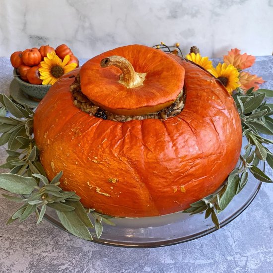 Thanksgiving Roast Stuffed Pumpkin