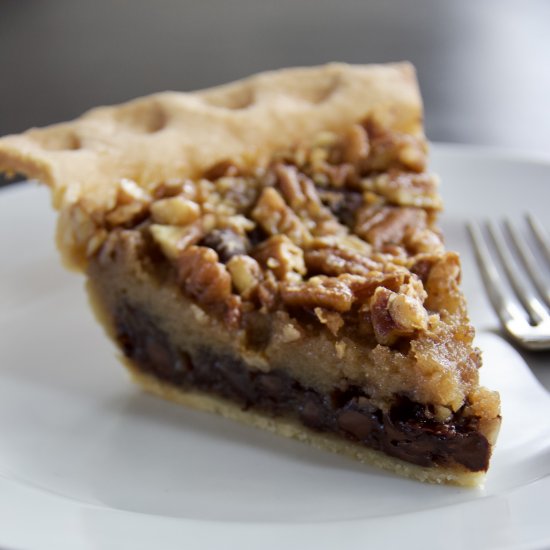 Chocolate Bourbon Pecan Pie