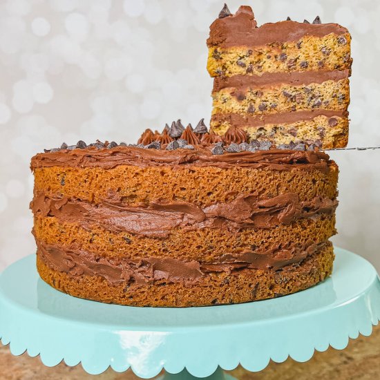 Chocolate Chip Layered Cookie Cake