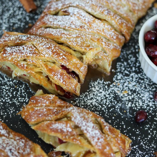 Cranberry and Apple Strudel