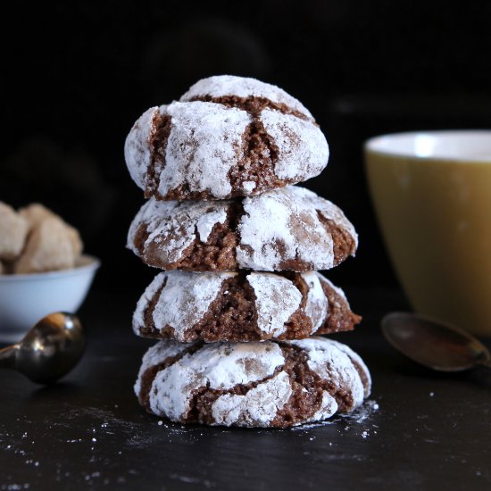 VEGAN Chocolate Amaretti Cookies