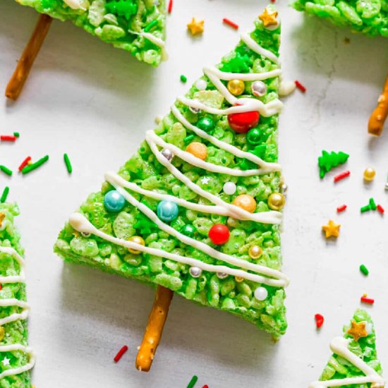 Rice Krispie Christmas Trees