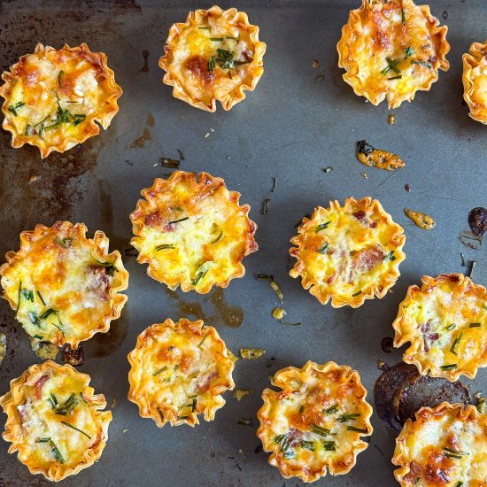 Cheesy Bacon & Chive Mini Quiche