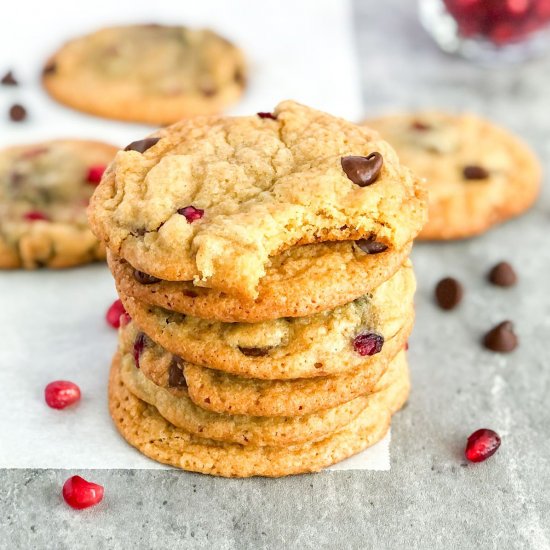 Chocolate Chip Pomegranate Cookies