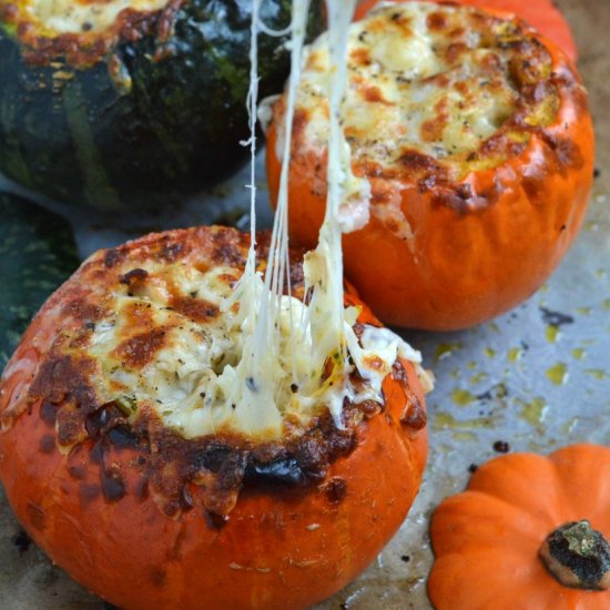 Macaroni Cheese Stuffed Pumpkins