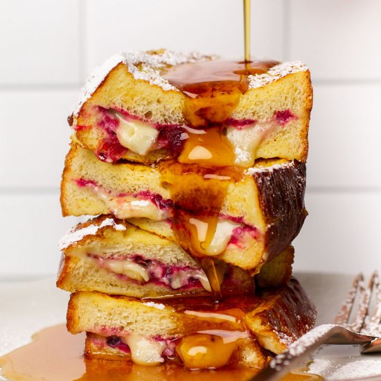 Cranberry brie stuffed french toast