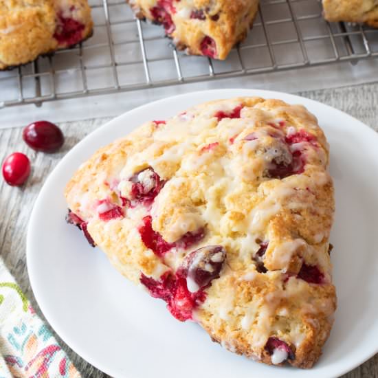 Glazed Cranberry Orange Scones