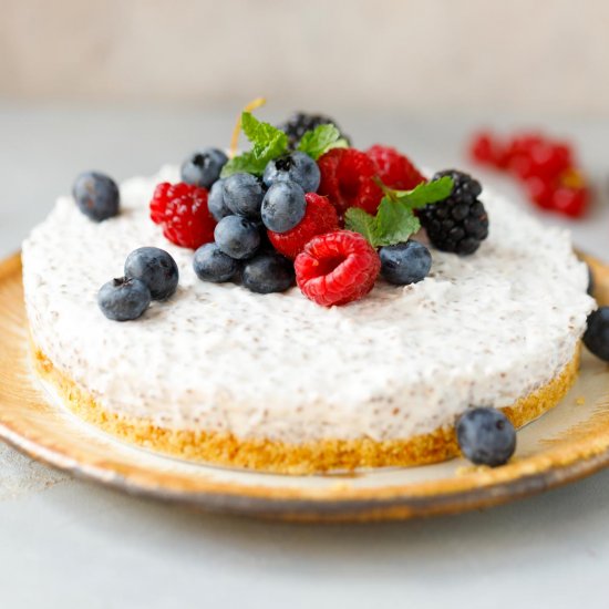 No Bake Dairy-Free Chia Cheesecake