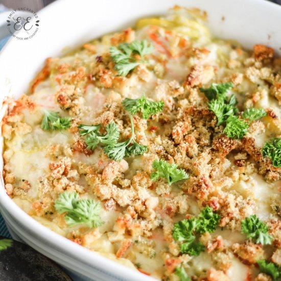 Squash Casserole with Stuffing