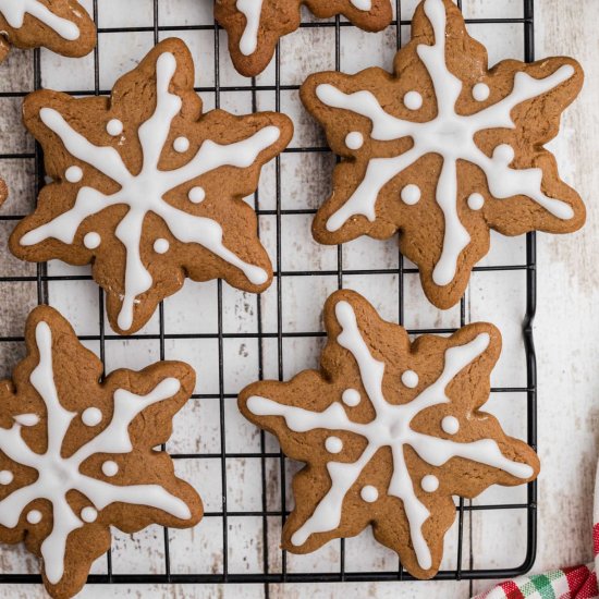 Snowflake Gingerbread Cookies