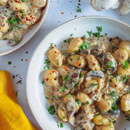 Gnocchi with Creamy Mushroom Sauce