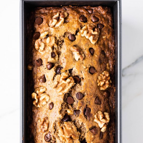 Chocolate Chip Walnut Banana Bread