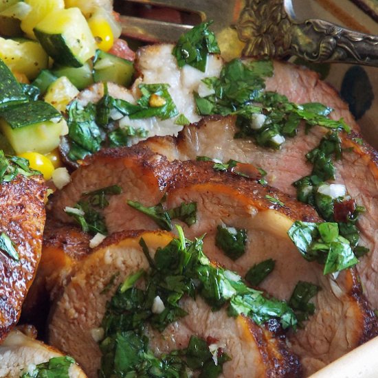 Ancho-Rubbed Pork Tenderloin . . .