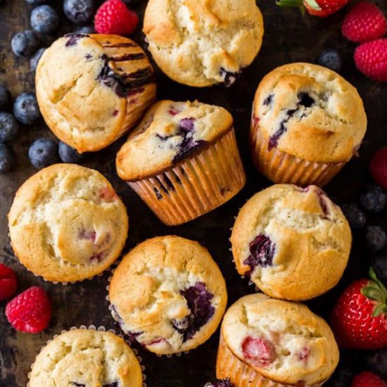 Blueberry Muffin Strawberry Shortcake