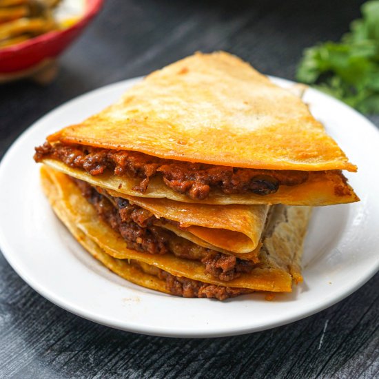 Oven Baked Chili Cheese Quesadillas