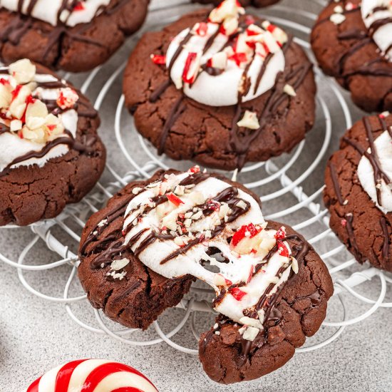 Peppermint Hot Chocolate Cookies