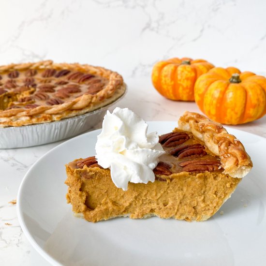 Pumpkin Maple Pecan Pie