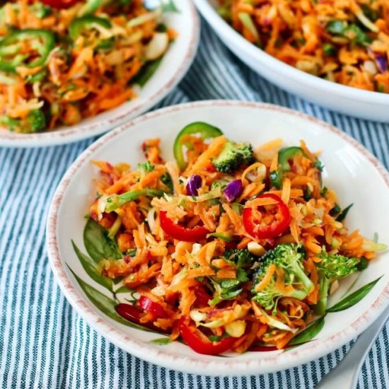 Spicy Carrot and Broccoli Salad