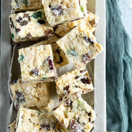 White Chocolate Christmas Slice