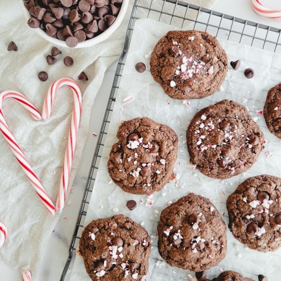 Double Chocolate Peppermint Cookies