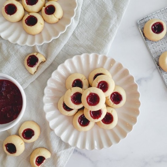 Shortbread Thumbprint Cookies