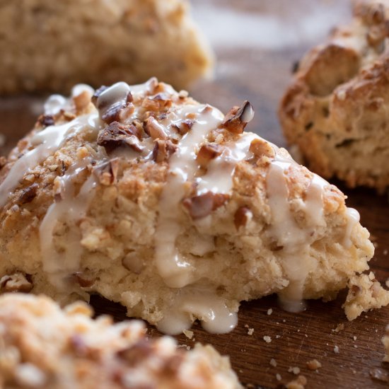 Sourdough Maple Pecan Scones