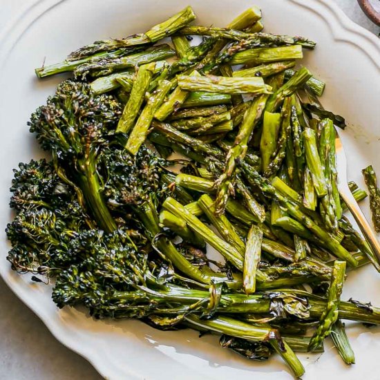 Roasted Broccolini and Asparagus