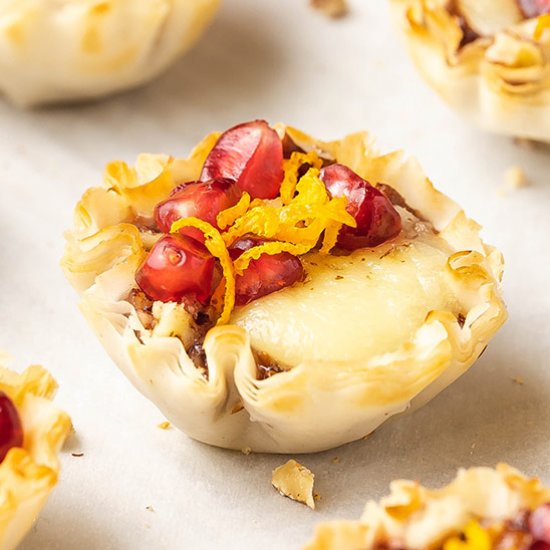 Jam and Brie Phyllo Bites