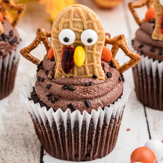 Nutter Butter Turkey Cupcakes